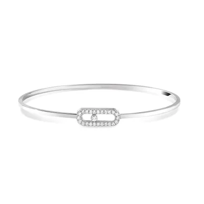 Bracelet Messika Jonc Diamant en Or Blanc Move Uno M