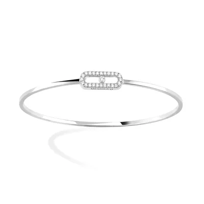 Bracelet Messika Jonc Diamant en Or Blanc Move Uno M