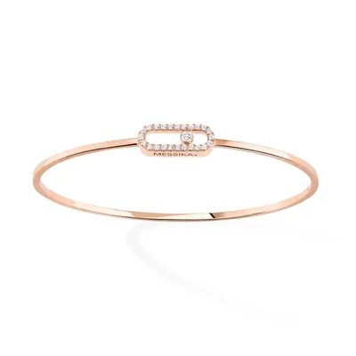 Bracelet Messika Jonc Diamant en Or Rose Move Uno