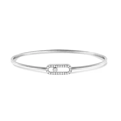Bracelet Jonc Messika Move Uno Diamant, or blanc, diamants