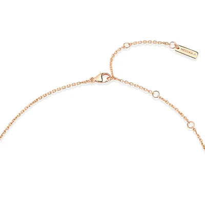 Collier Lucky Eye Or Rose Diamants et Machite