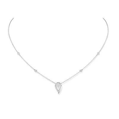 Collier Messika Fiery 0.10ct, or blanc et diamants