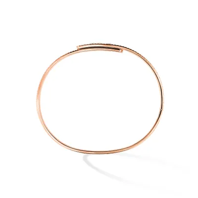 Bracelet Jonc Diamant Or Rose Move Noa Full Pavé M