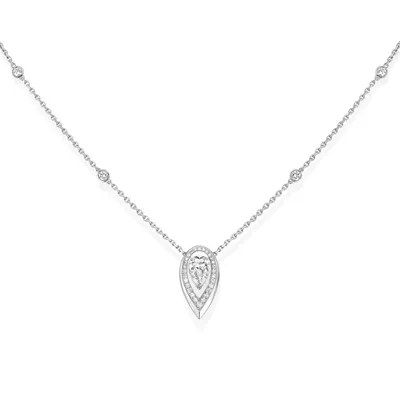 Collier Messika Fiery 0,25ct, Or blanc, diamants