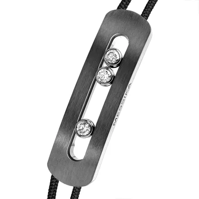 Bracelet Cordon Messika Move Titanium Graphite XL