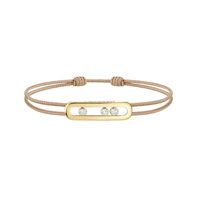 Bracelet Cordon Messika Care(s) Diamant Beige en Or Jaune
