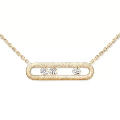 Collier Messika Move Classique Ciselé, or jaune et diamants
