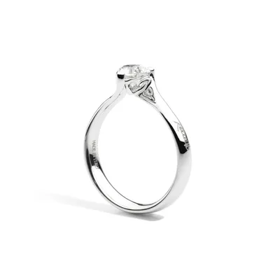 Bague Solitaire Recarlo Anniversary Love Valentin en or blanc et diamant