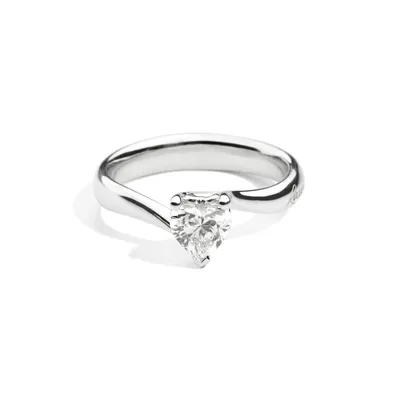 Bague Solitaire Recarlo Anniversary Love Valentin en or blanc et diamant
