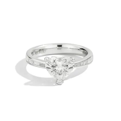 Bague Solitaire Recarlo Anniversary Love en or blanc et diamants