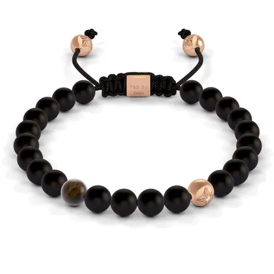 Bracelet Shamballa Jewels en or rose, diamants, saphirs et onyx