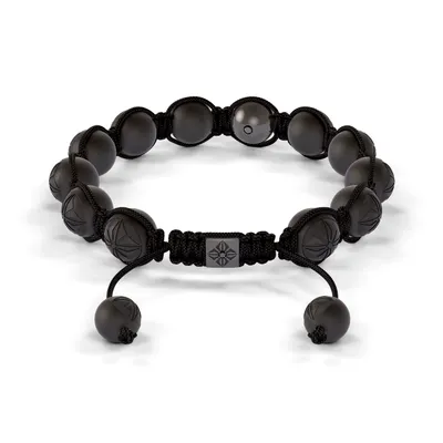 Bracelet Shamballa Jewels, or blanc, rhodié noir, céramique, diamants