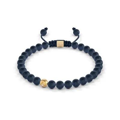 Bracelet BEADED NON-BRAIDED 6mm cordon bleu XL