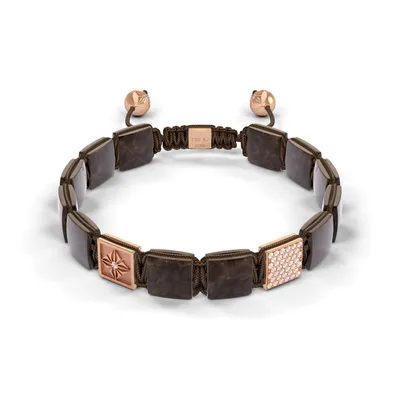 Bracelet LOCK 10mm cordon chocolat XL