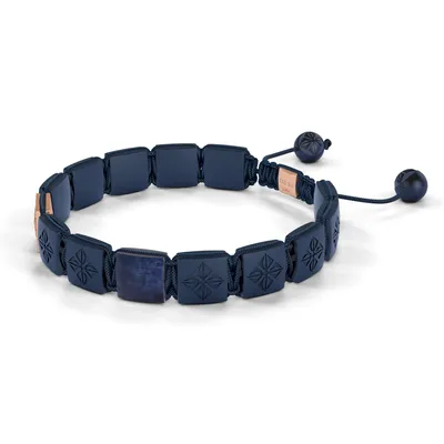 Bracelet LOCK 10mm cordon bleu XL