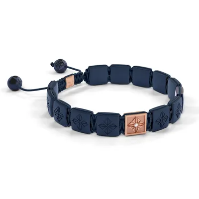 Bracelet LOCK 10mm cordon bleu XL