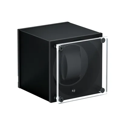 Remontoir SwissKubik 1 Montre Aluminium Noir Masterbox avec vitre protectrice