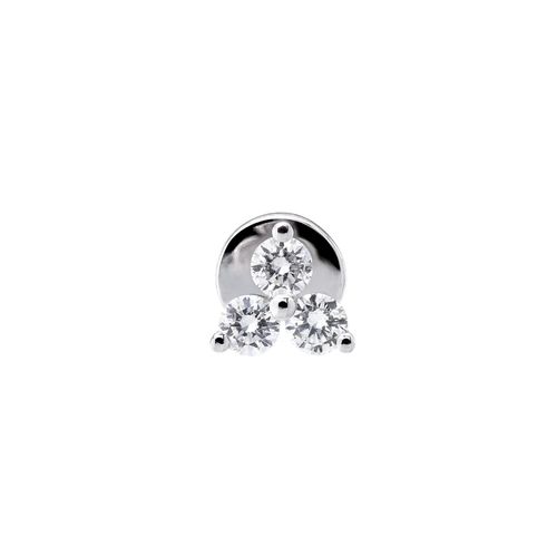 Boucle d'oreille Persée Piercing en Or Blanc avec Diamants