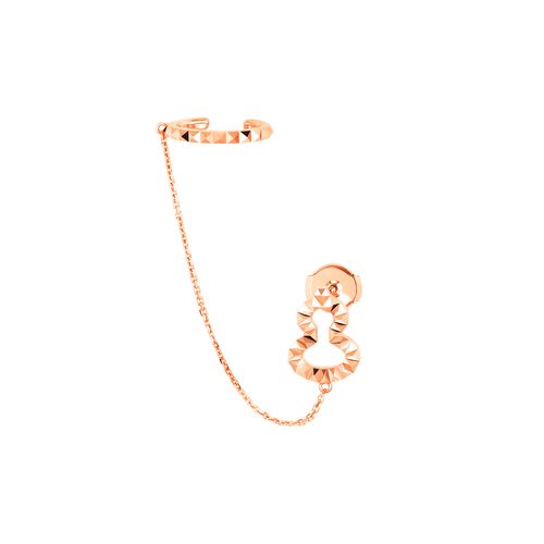 Boucle d'oreille Qeelin Wulu 18 en or rose