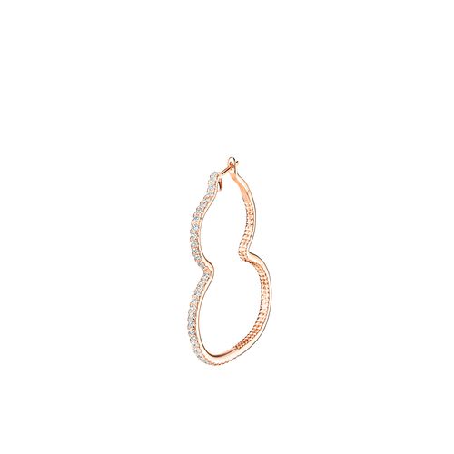 Boucle d’oreille créole Wulu Or Rose et Diamants