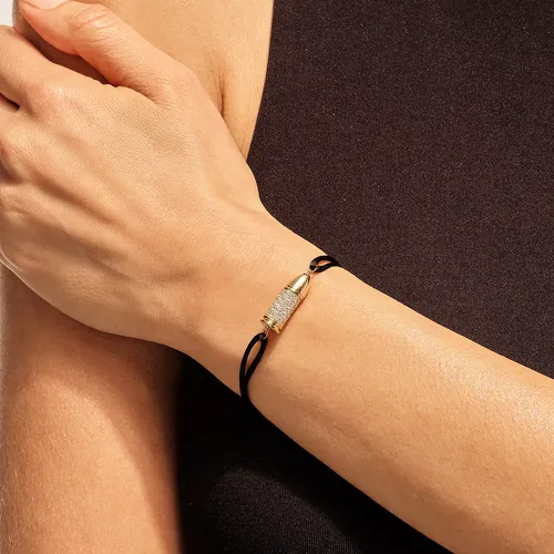 Bracelet Cordon Akillis Bang Bang Or Jaune Diamants
