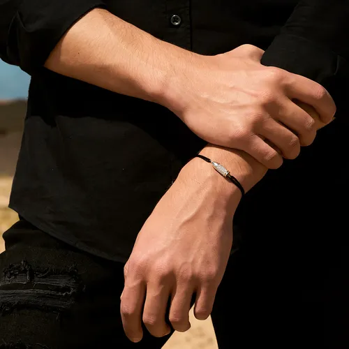 Bracelet Cordon Akillis Bang Bang Or Jaune Diamants