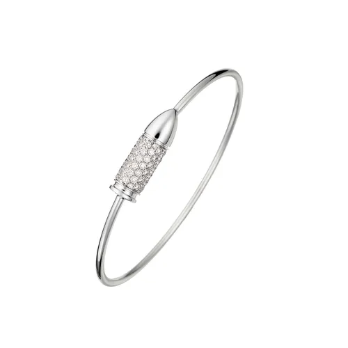 Bracelet Flex fermé BANG BANG or blanc full pavé diamants blancs - AKILLIS