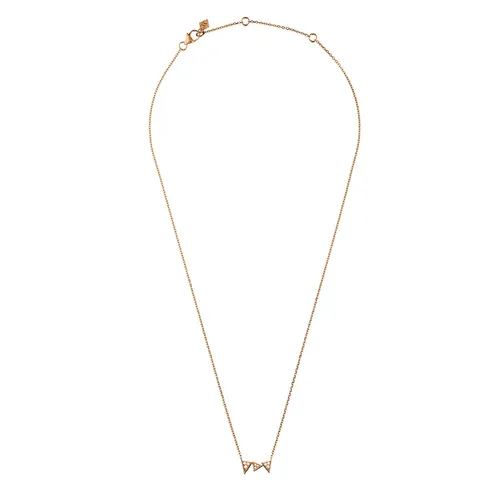 Collier CAPTURE ME Or rose 3 triangles full pavé diamants - AKILLIS