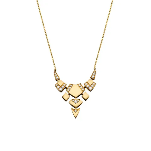Collier Python PM or jaune et diamants - AKILLIS