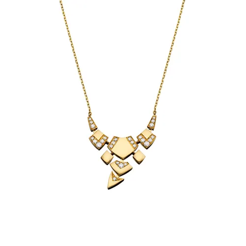 Collier Python PM or jaune et diamants - AKILLIS