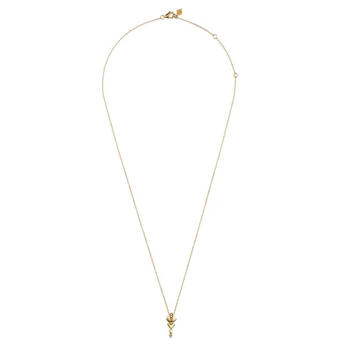 Collier PYTHON Or jaune 3 écailles diamants - AKILLIS