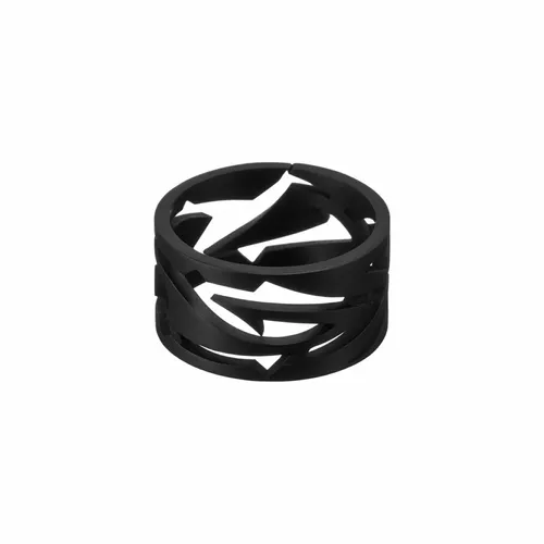 Bague TATTOO MM titane DLC noir - AKILLIS