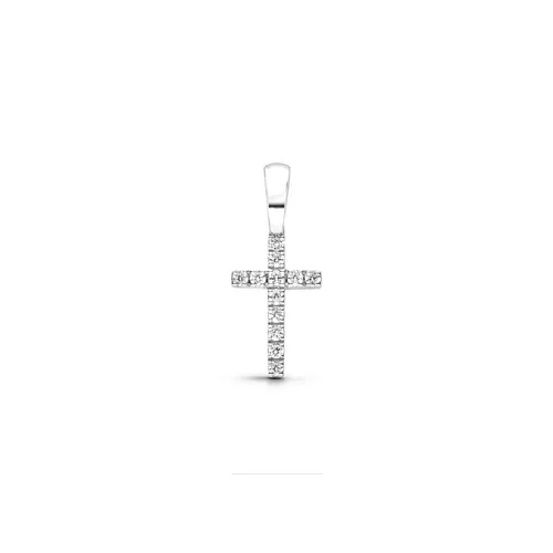 Croix Arthus Bertrand Fil Carré Or Blanc et Diamants - ARTHUS BERTRAND