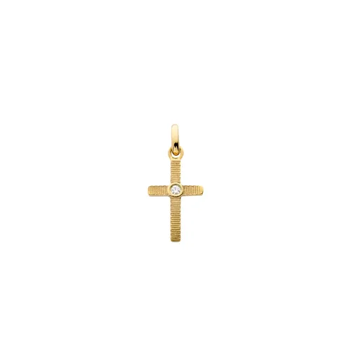 Croix Arthus Bertrand Or Jaune Diamant Ruban - ARTHUS BERTRAND