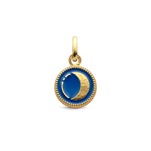Pendentif Arthus Bertrand Or Jaune Lune - Bleu Roi - ARTHUS BERTRAND