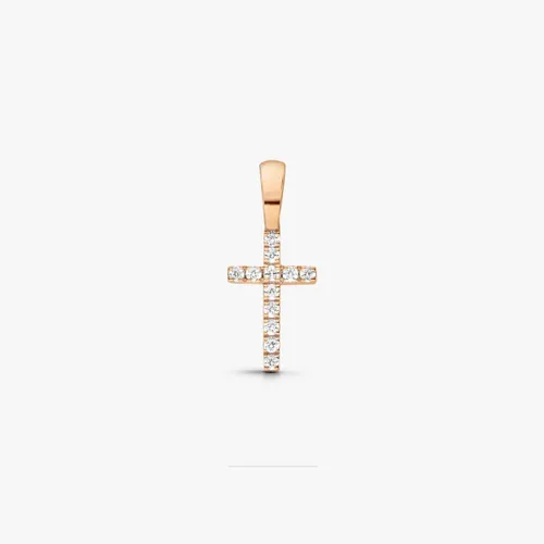 Croix FIL CARRE sertie diamants 10mm - ARTHUS BERTRAND