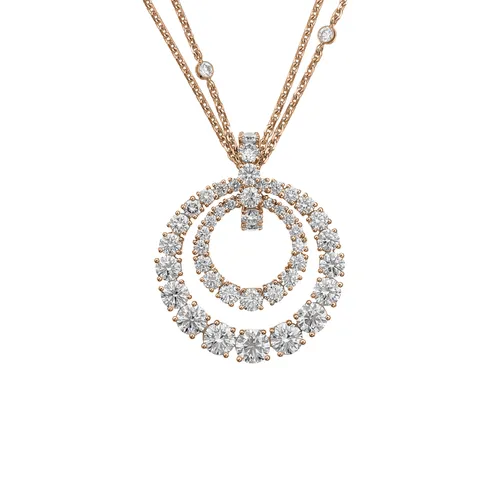 Pendentif Chopard L'Heure du Diamant en or rose et diamants - CHOPARD