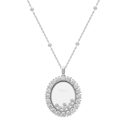 Collier Chopard Happy Diamonds, or blanc, diamants - CHOPARD