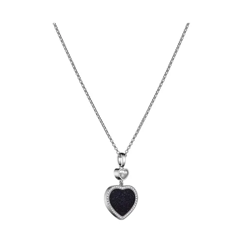Pendentif Chopard Happy Hearts en or blanc, aventurine et diamants - CHOPARD