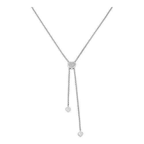 Collier Cravate Chopard Happy Hearts full serti diamants - CHOPARD