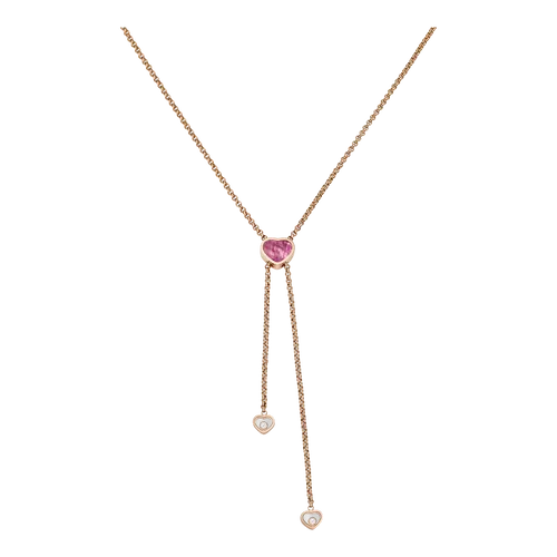 Collier Cravate Chopard Happy Hearts Or et Nacre rose - CHOPARD