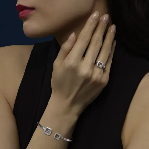 Bague Chopard Happy Diamonds Icons, or blanc, diamants