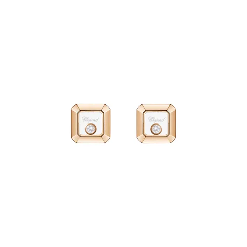 Boucles d'oreilles Chopard Happy Diamonds Icons, or rose, diamants