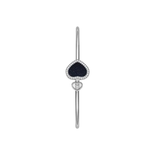 Bracelet Chopard Happy Hearts en Or Blanc Diamants et Aventurine - CHOPARD