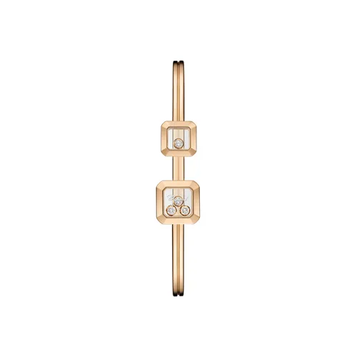 Bracelet Jonc Chopard Happy Diamonds Icons, or rose, diamants