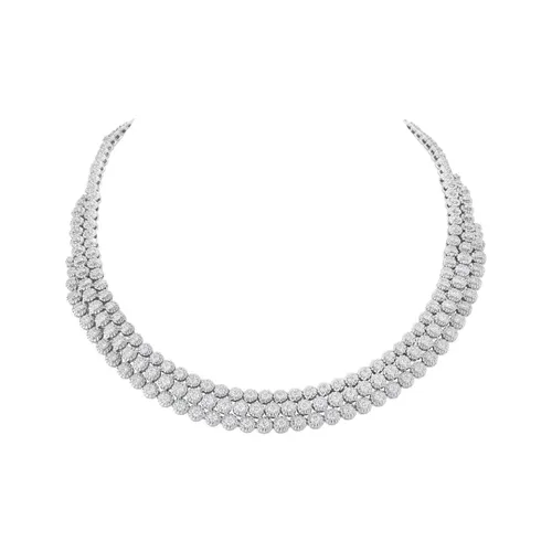 Collier en or blanc et diamants blancs - CREATIONS JULIAN