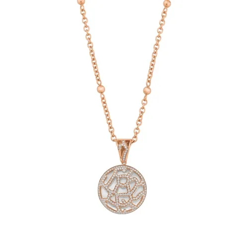 Pendentif en or rose, diamants blancs et nacre blanche - CREATIONS JULIAN
