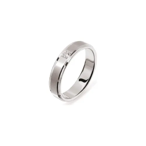 Alliance San Remo 5mm Or Blanc et diamant - CREATIONS JULIAN
