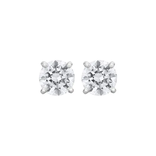 Boucles d'oreilles en or blanc et diamants blancs - CREATIONS JULIAN