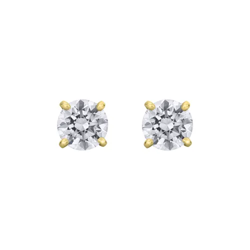 Boucles d'Oreilles Puces Brillants sur griffes - CREATIONS JULIAN